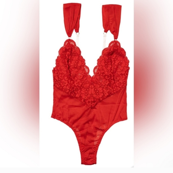 We Are HAH (Revolve), Cheap And Cheerful Bodysuit, Blood Orange Red, Size Small - Picture 8 of 14